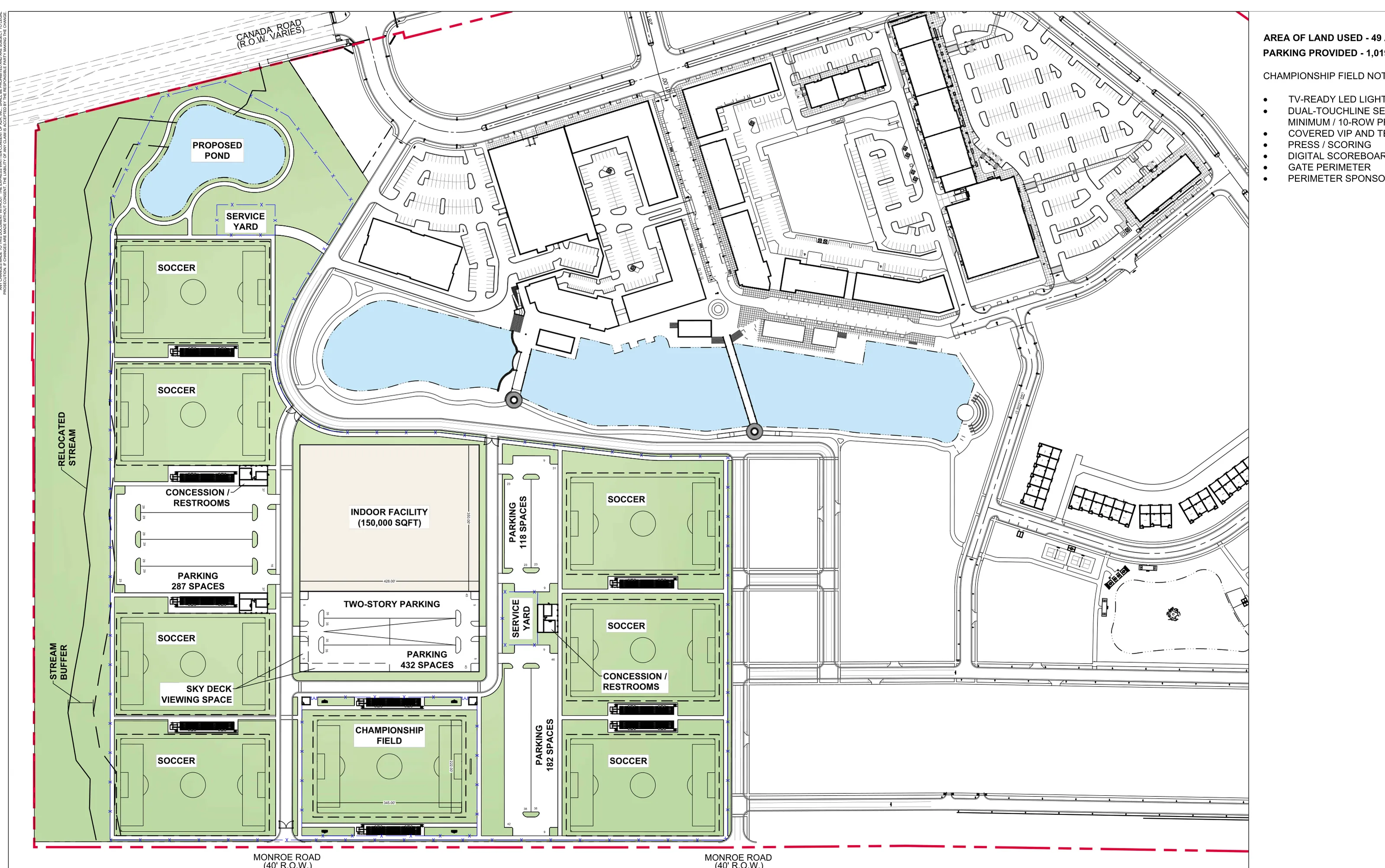 A2H conceptual site plan — the full concept sheet for the 49-acre campus