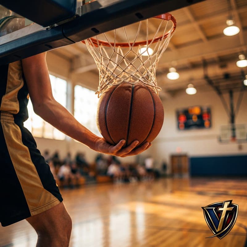 Concept illustration of basketball in action