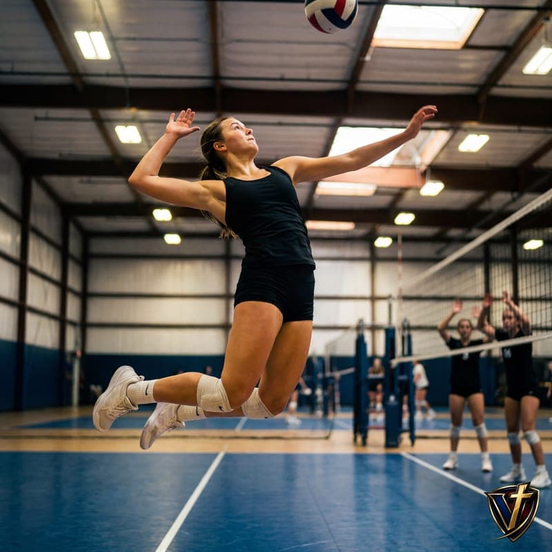 Concept illustration of volleyball in action